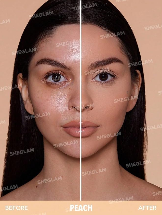 SHEGLAM SKin-Focus Full Coverage Powder Foundation Oil-Control Lightweight Face Pressed Powder Makeup-Sand