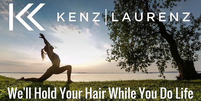 Kenz Laurenz Headbands Tie on Headband for Women Men Running Athletic Hair Head Band Elastic Sports Sweat Basketball Sweatband Stetchy Yoga Workout Sweatbands Adjustable Non-Slip Moisture Wicking