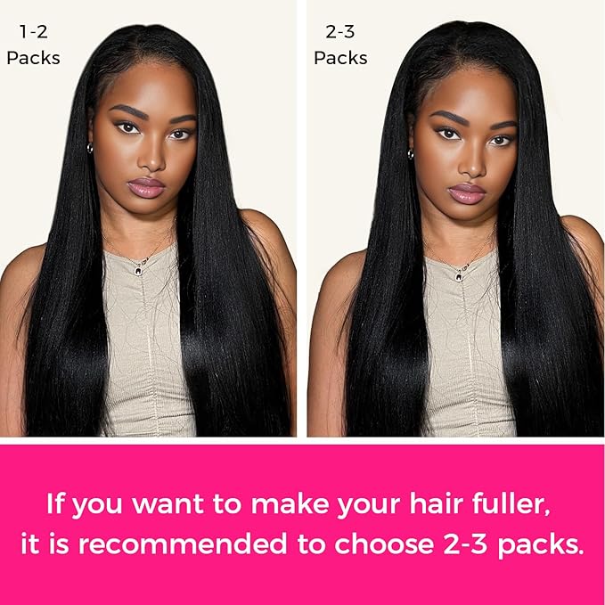Lashey Seamless Clip in Hair Extensions Human Hair #1 Jet Black Light Yaki Straight Clip in Extensions Real Human Hair 7pcs 110g 14 Inch PU Weft Natural Hair Extensions for Women