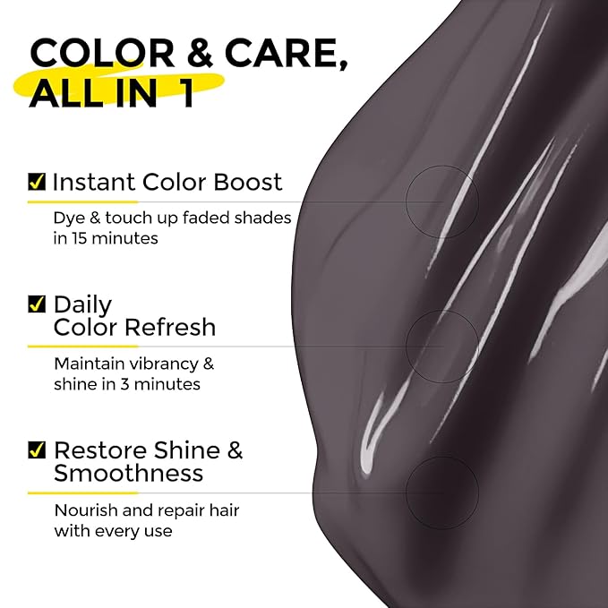 Semi Permanent Hair Color - 6 oz Color Depositing Conditioner with Shea Butter & Almond Oil- Color Conditioner Depositing Hair Mask - Vegan, Paraben, Ammonia & Sulfate Free-Silver
