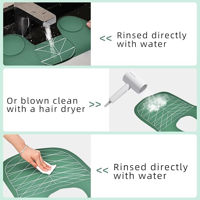 Professional Hair Cutting Cape with Geometric Grid Pattern, Longer Silicone Waterproof Cutting Mat,Neck Guide