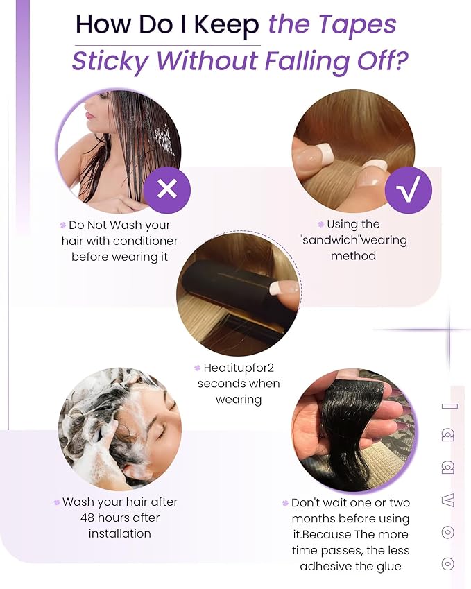 LaaVoo Tape in Hair Extensions Human Hair Ombre Tape in Extensions Black to Chestnut Brown Mixed Caramel Blonde 18inch 20pcs/50g