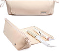 Aerotrunk Hair Tools Organizer - Hot Hair Tools Travel Bag with Heat Resistant Mat, Large Capacity Pouch for Flat Irons, Curling Wands, Hair Dryers - Beige