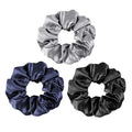 OLESILK 100% Mulberry Silk-Scrunchies for Hair Sleep, Women Grils Silk Hair Ties for Frizz & Breakage Curly Hair, No Damage, Elastics Ponytail Holder, 3 Pack