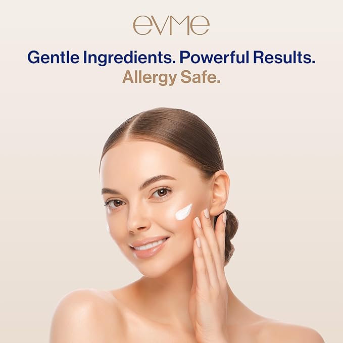 Evme Night Glow Crème – Hydrating Gel-to-Cream Moisturizer with Squalane, Sea Buckthorn & Vitamin C – Dermatologist-Tested, Fragrance-Free for Sensitive, Reactive Skin – Supports Healthy Skin Barrier