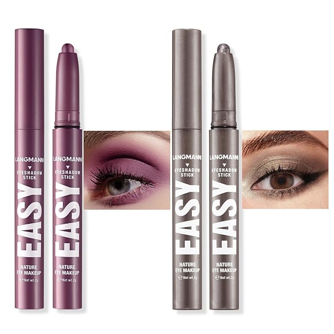 Jolilab Eyeshadow Stick Set, 8 Colors Matte Professional Bright-Colored Contouring and Highlight Stick, Cream Waterproof Long Lasting High Pigmented Eye Shadow. (2, 18-21)