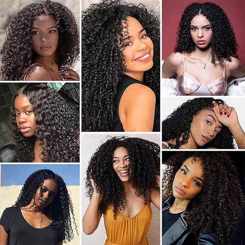 32 Inch Human Hair Bundles Natural Black Deep Wave Bundles Brazilian Virgin Remy Hair Extensions Niegmeag Double Weft Color 1B Deep Wave Bundle Hair Weave 100g
