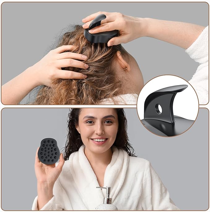 Electric Hair Scalp Massage Brush with Soft Silicone Bristles,3-Level Vibration,IPX6 Waterproof for Hair Growth & Dandruff Removal, Scalp Exfoliator(White)