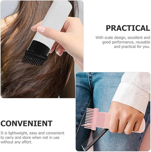3pcs Hair Coloring Applicator Bottles with Root Comb and Graduated Scale Lightweight Portable Hair Dyeing Oil Applicator for Home and Salon Use
