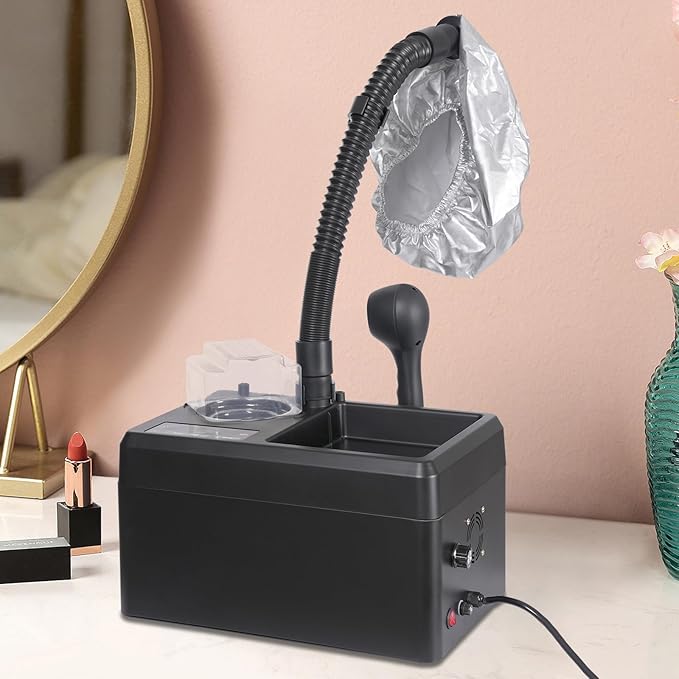 Nano Hair Steamer with Vaporizing Cap, 1750W 110V Hair Care Professional Machine, Multifunctional Hair Steamer, Beauty Salon Hair Steamer Machine with Smart Touch Control for Deep Hair Care Repair