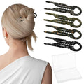 Sunolga 4pcs Prestige French Hair Pins for Women, 4.38" Large, Serrated Anti-Slip Design, Curved Shape for Better Head Fit, Coquette Elegant Hair Accessories for Updos, Chignon, Bun Hairstyles