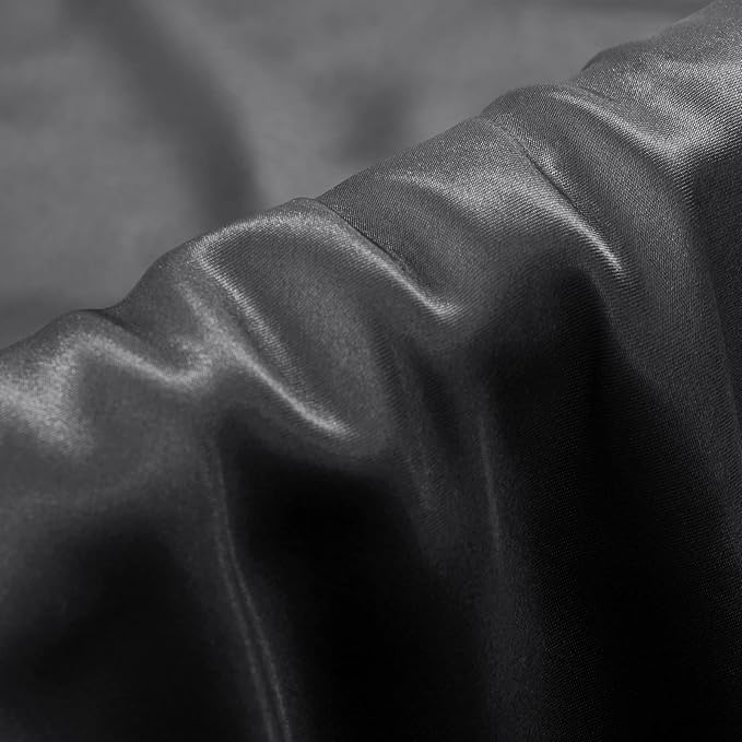 Aormenzy Black Satin Pillowcase for Hair and Skin, Satin Pillow Cases for Women Standard Size Set of 2 with Envelope Closure Silky Pillow Covers Wrinkle, Fade Resistant (20x26 Inches)
