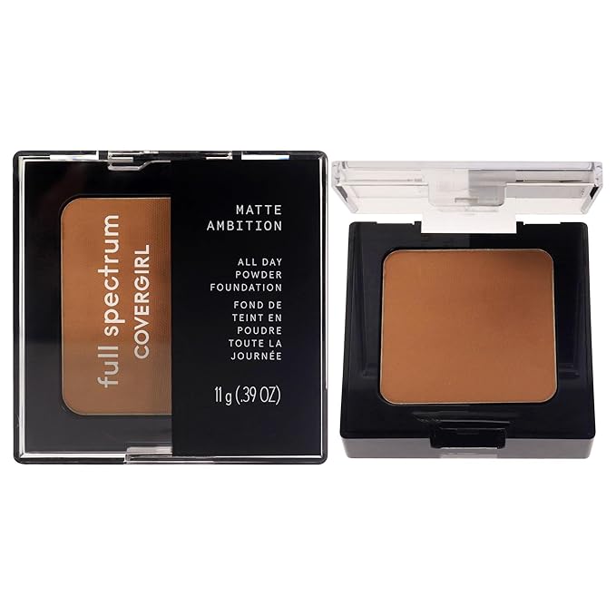 COVERGIRL Matte Ambition, All Day Powder Foundation, Medium-tan Neutral, 0.38 Ounce