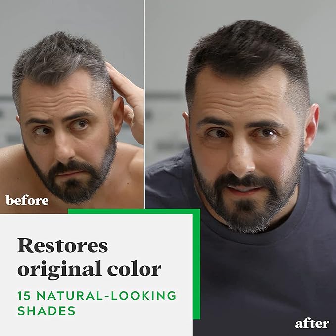 Just For Men Shampoo-In Color (Formerly Original Formula), Mens Hair Color with Keratin and Vitamin E for Stronger Hair - Light-Medium Brown, H-30, Pack of 2