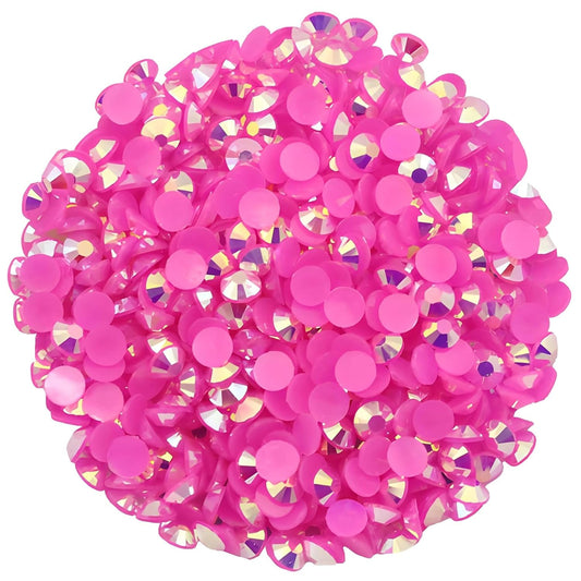 1440 Pcs SS20 5mm Flatback Rhinestones for Nails Art Crafts Glitter Round Shine Gems AB Crystals DIY Clothes Shoes （Light RoseRed AB）