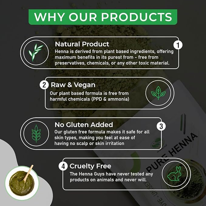 1 Pack Of Wine Red Henna Hair & Beard Color/Dye 100 Grams - Natural Hair Color, Plant-based Hair Dye - The Henna Guys