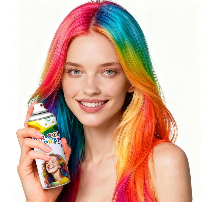 Black Temporary Hair Color Spray - Washable & Natural One-Time Use Hair Wax for Women & Kids & Adults - Strong Hold for Halloween, Cosplay, Party, Washes Out Easily