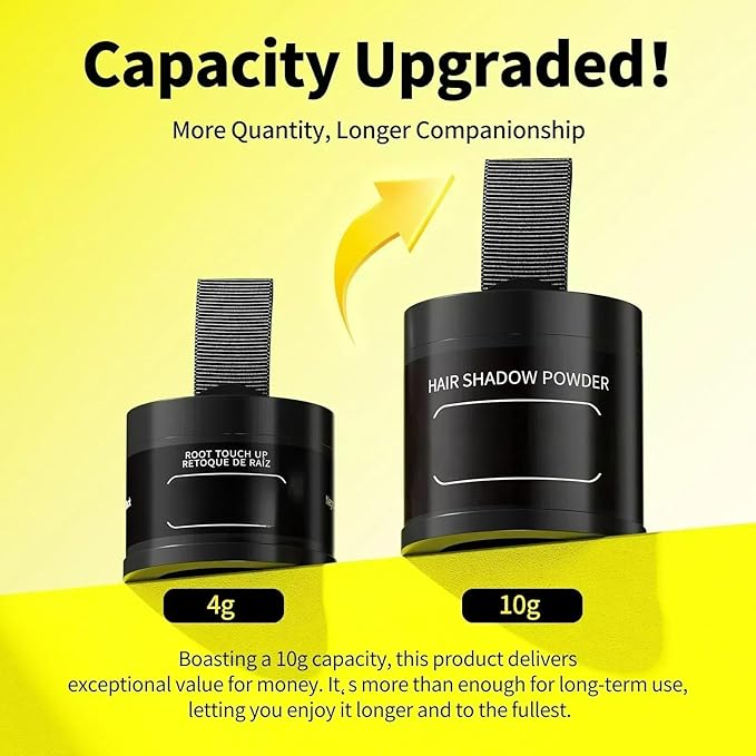 Gowwim Root Touch up Powder, Instantly Gray Hair Cover up Hairline Powder for Women & Men Waterproof and Sweatproof Root Cover Up Long-Lasting for Thinning & Loss Hair (Med Brown2, 10G+1)