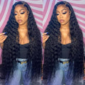 30 Inch Lace Front Wigs 180% Density Curly Wigs for Black Women 13x4 HD Transparent Lace Frontal Wigs Wet and Wavy Lace Front Wigs Pre Plucked with Natural Baby Hair