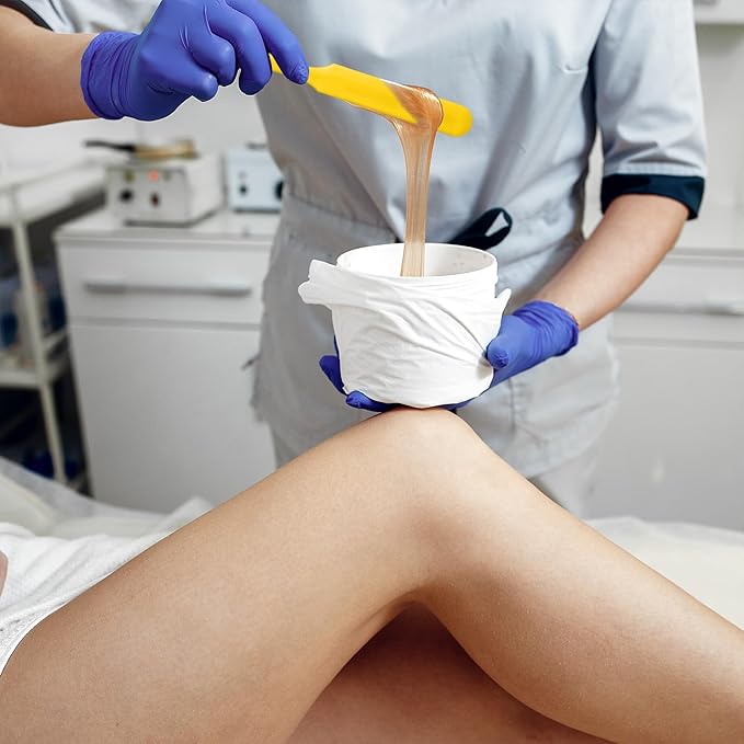 1-PCS Non-Stick Reusable Wax Silicone Spatula, Silicone Waxing Applicators for Hair Removal, for Home Salon Body Use (Purple, size 1)