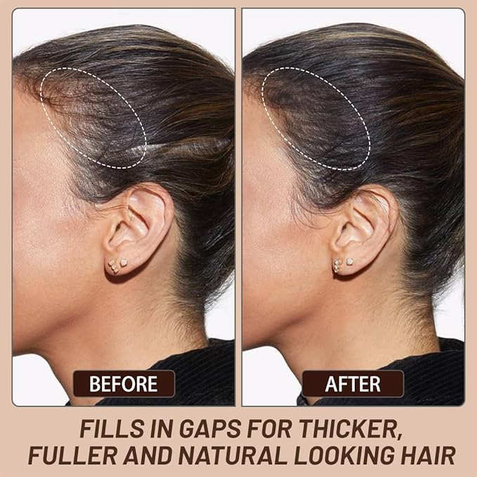 VOLLUCK Root Touch up Powder, Instant Hairline Powder for Thinning Areas and Gray Hair Coverage, Natural and Non-greasy Root Cover up for Women and Men (Light Coffee, 0.35 Ounce)