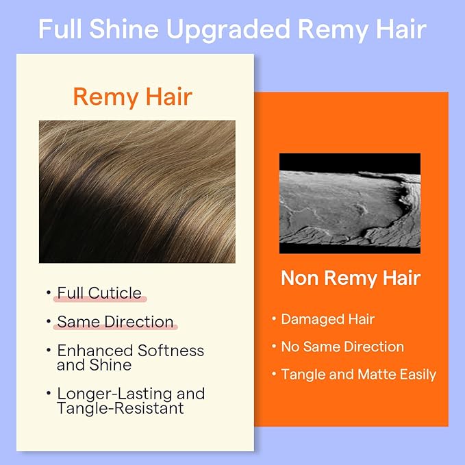 Full Shine Balayage Clip in Hair Extensions Real Human Hair Ombre Black Fading to Brown And Blonde Real Hair Clip in Extensions Double Weft 120 Grams 14 Inch