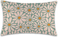 Boho Daisy Flowers Floral Groovy Retro Satin Pillow Case Queen Size,Soft Pillowcases for Hair and Skin Similar to Silk,Pillowcases with Hidden Zipper Bedding Accessories,20X30 Inches,1 Pack