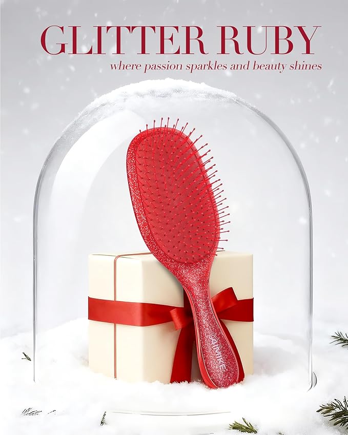 Christmas Gift for Women, Stocking Stuffers for Teen Girls, AIMIKE Painless Hair Brush Detangler w/Soft Bristles, Extra Gentle Hairbrush for Fine or Sensitive Hair, Ideal Holiday Presents