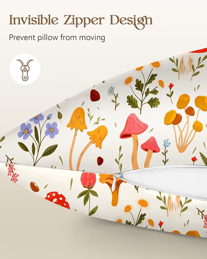 2 Pack Mulberry Silk Pillowcase for Hair and Skin - King Size 20 x 36 Inches with Hidden Zipper Flowering Plants 19 Momme Soft Sleeping Silk Pillow Case for Women, Moms