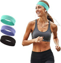 Athletic Headbands for Women, Moisture Wicking Sweatbands, Non-Slip Elastic Sports Hair Bands for Running, Workout, Yoga, Basketball, Tennis, Exercise