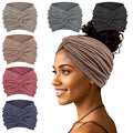 Wide Headbands For Women Extra Large Headband Twisted Knot Head Bands For Women's Hair Band Scarf Turban Accessories 6 Pack