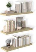 12 Inch Deep Floating Shelves for Wall 3 Pack Floating Shelves Large Storage Space Wall Mount Shelf for Living Room Kitchen Bathroom 36" W x 12" D x 1.2" H Oak