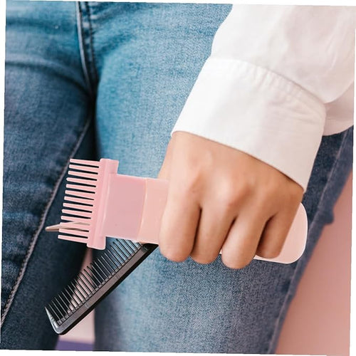 3pcs Hair Dyeing Comb Applicator Bottles Root Bottle with Graduated Scale Reusable Hair Oil Application for Precise Coloring