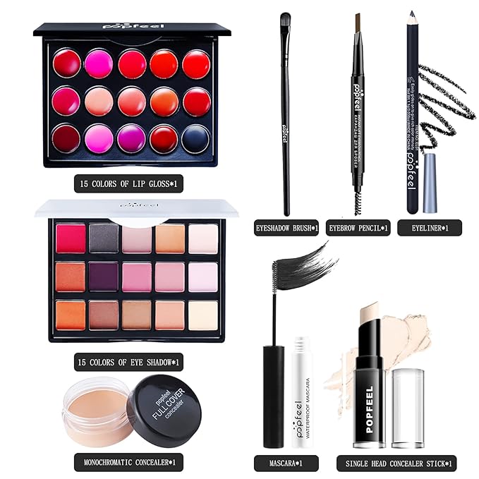 8PCS Colors Professional make up set, All in one makeup kit for women full kit, Cosmetics teenagers, Makeup palette