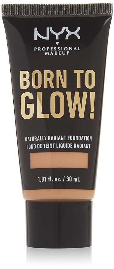 NYX PROFESSIONAL MAKEUP Born To Glow Naturally Radiant Foundation, Medium Coverage - Natural