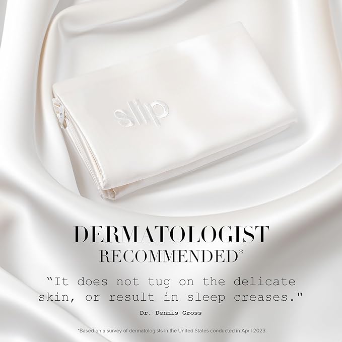 slip King Pure Silk Pillow Case - 100% Pure 22 Momme Mulberry Silk - King Size Standard Pillow Case -Anti-BedHead, Anti-Sleep Crease, Charcoal (20" x 36")