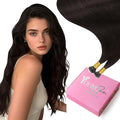 YoungSee Nano Ring Hair Extensions Dark Brown Nano Bead Hair Extensions Real Human Hair Brown Nano-Tip Hair Extensions Human Hair 22 Inch Nano-Link Hair Extension for Long Hair 50s 50g