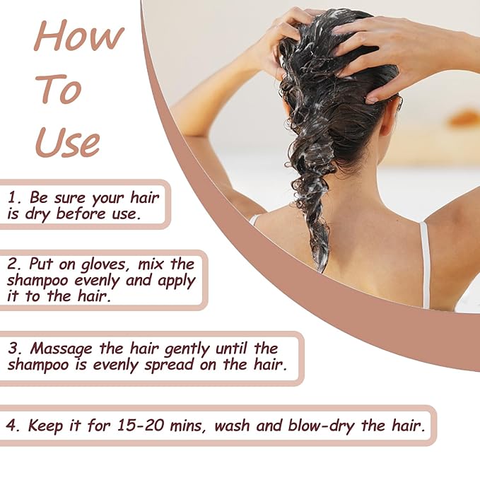 Coffee Hair Dye 16.9 Fl Oz, Argan Oil Hair Shampoo, 3 in 1 Hair Dye Shampoo, Easy To Use, Semi-Permanent Hair Color Shampoo (Coffee)