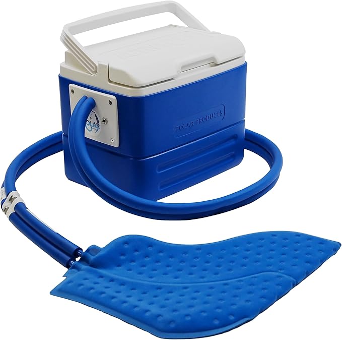Polar Active Ice 3.0 Cold Therapy Ice Machine System with Programmable Timer, Foot Therapy Compression Pad, Lightweight 9 Quart Cooler, Quiet Pump, Strong Cryotherapy Pain Relief Treatment
