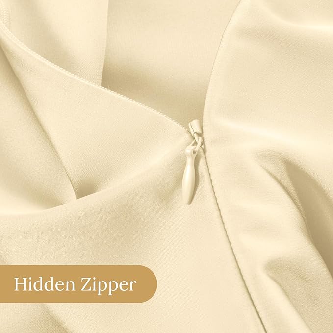INFIIXSO Mulberry Silk Pillow Case King Size, Silk Pillowcase with Hidden Zipper 20"x36", Extraordinary Smooth and Soft Pillow Cases for Hair and Skin(Ivory, 1 Pack)