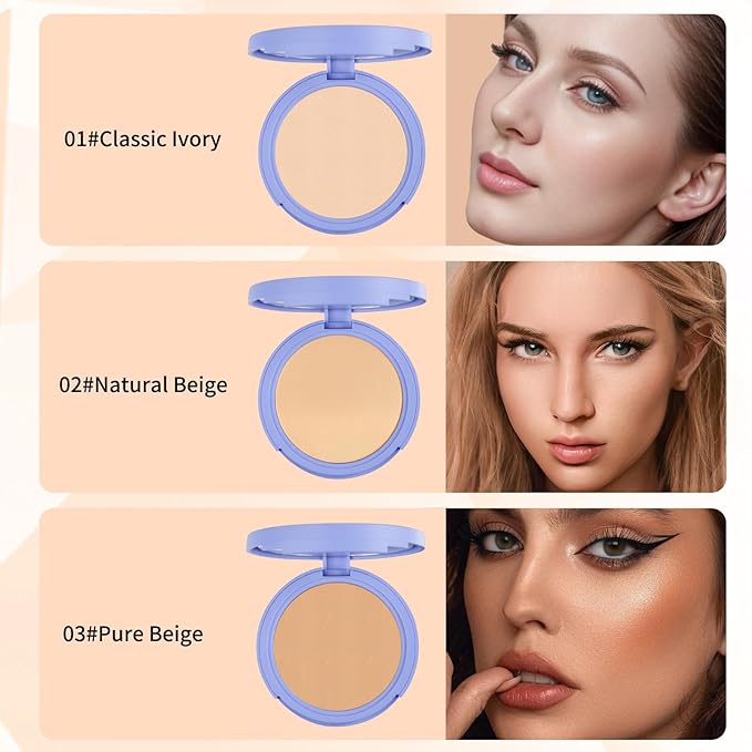 Oil Control Face Powder, Matte Smooth Setting Powder, Waterproof Long-Lasting Setting Powder, Perfect Lightweight Face Makeup For Soft Focus Finish, Minimizes Fine Lines And Pores (Nature BEIGE)
