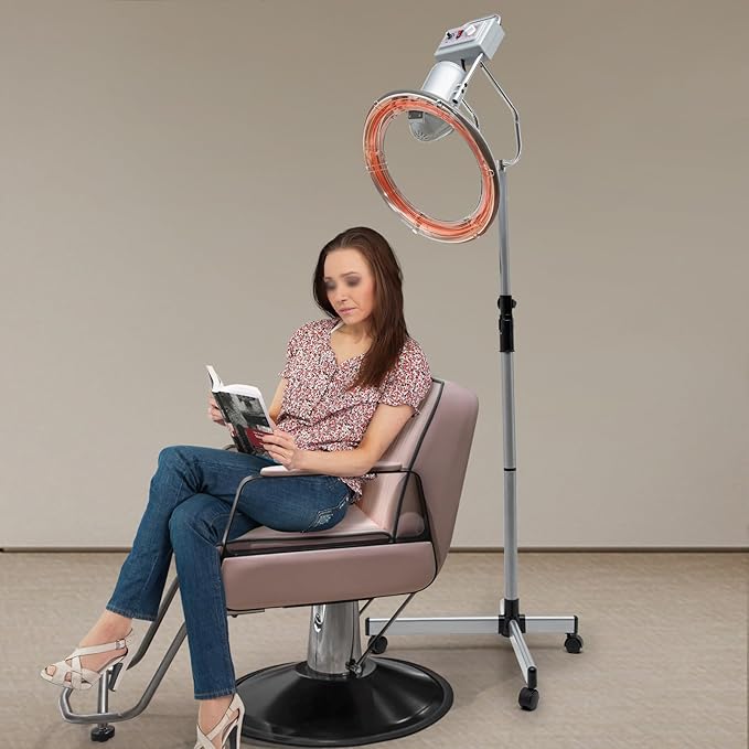 Hair Steamer Professional Hair Salon Steamer,Stand Hair Dryer, Orbiting Rotating Hairs Processor with Wheels,3 in 1 Orbiting HairDryer,HairDryer Accelerator, Perm Styling
