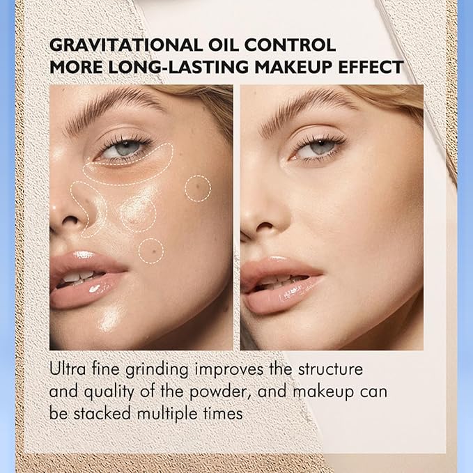 Maycheer Face Powder, Maycheer Lasting Waterproof Face Powder - Oil Absorbing Powder for Face, Lasting and Waterproof (08# GRAYISH BROWN, 0.35 Ounce)