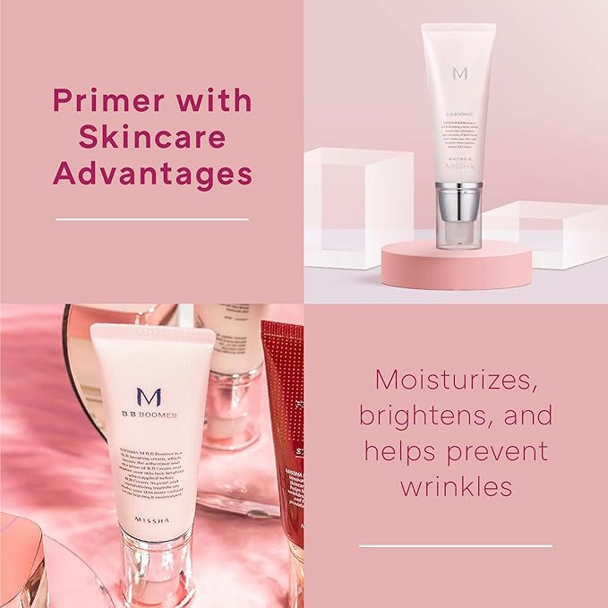 MISSHA M PERFECT COVER BB CREAM No.23 Natural Beige for Light with Neutral Skin Tone SPF 42 PA+++1.69 oz & M BB Boomer 40ml -Lightweight, Multi-Function, High Coverage