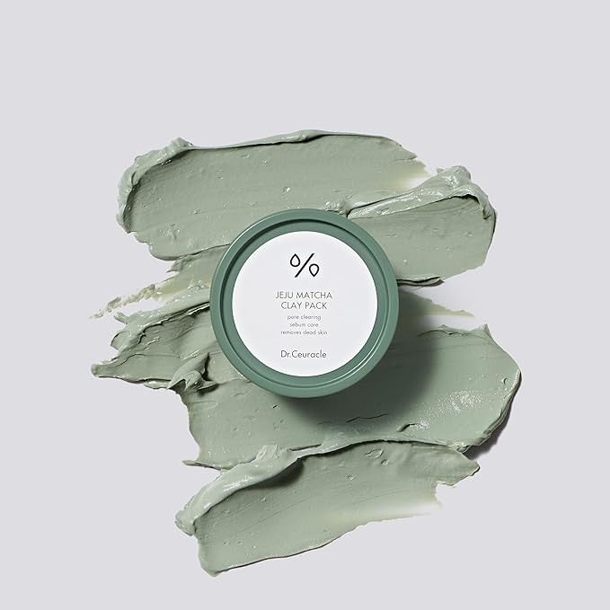 leegeehaam Dr.Ceuracle Jeju Island Matcha Clay Pack (115g / 4.05 oz) - Wash-Off Type Clay Facial Mask Pack for Cleansing Pore and Detoxifying Dull Skin