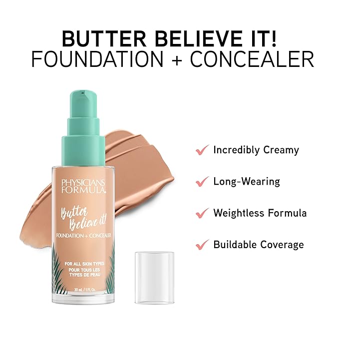 Physicians Formula Butter Believe It! Foundation + Concealer Deep-to-Rich