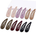 Metal Snap Hair Clips Water Drop No Slip Hair Barrettes for Women Large Hair Clips For Thick And Thin Fine Hair,Multi-colored,2.67 x 0.7 Inches,12 PCS