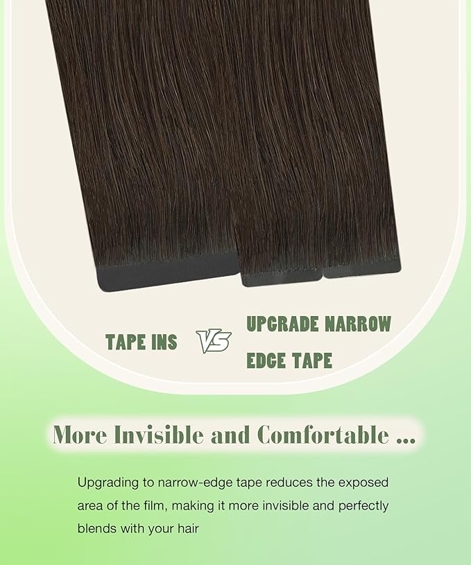 SURNEL Tape in Hair Extensions Human Hair Balayage 2 Dark Brown Fading to 6 and 18 Ash Blonde Human Hair Tape in Extensions 16inch 20 pcs 50g(#2/6/18-16)