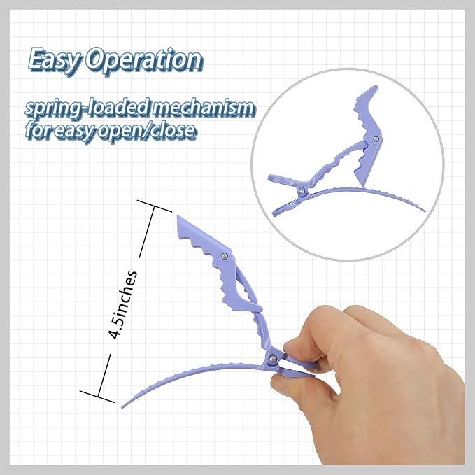 10 Pcs Alligator Hair Clips Styling Sectioning Clips Professional Salon-Grade Hair Clips for Hair Styling, Coloring, Cutting (Candy color)