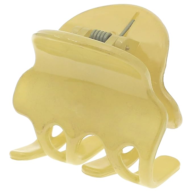 Camila Paris CP3129 French Hair Clip for Women, Small Yellow Girls Hair Claw Clips Fashion Durable Hair Accessories for Women, Luxury Ladies Strong Hold No Slip Grip Clamp, Made in France